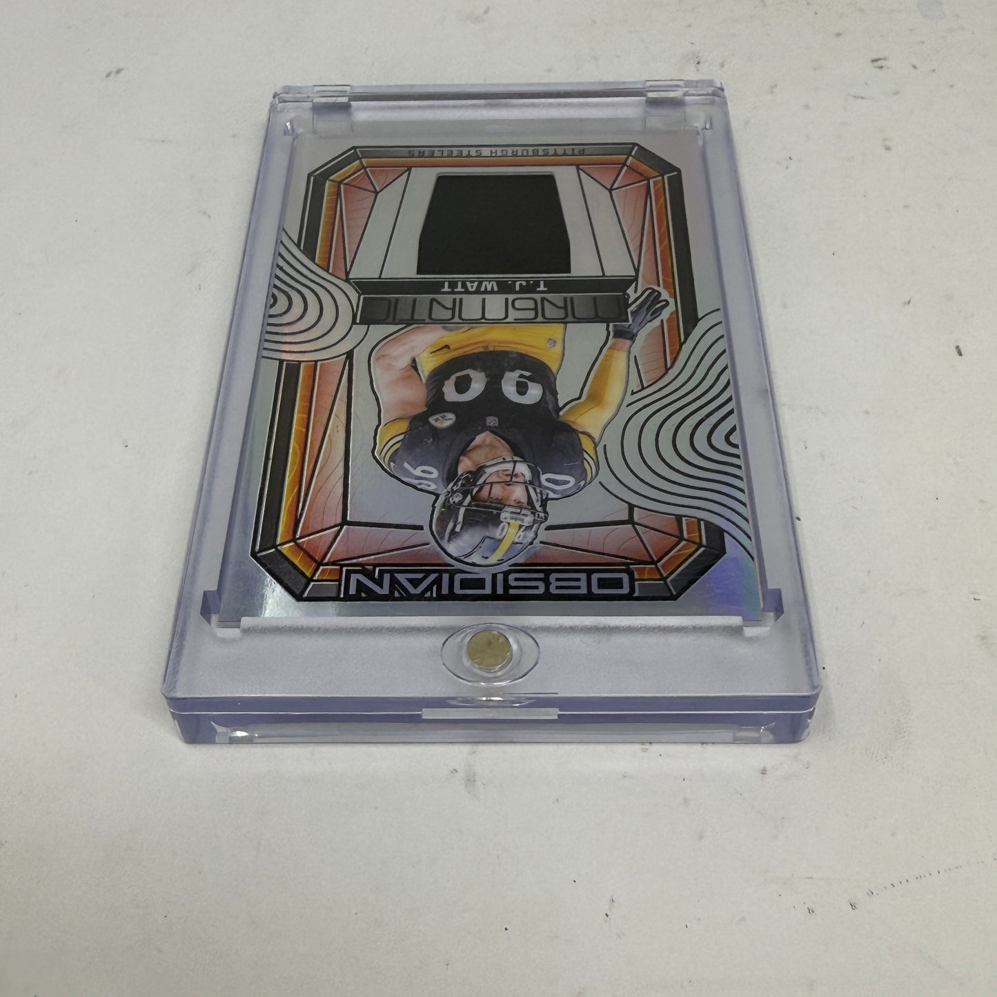 2024 Panini Obsidian T.J. Watt Magmatic Materials Jersey Patch #MM-TWT Steelers