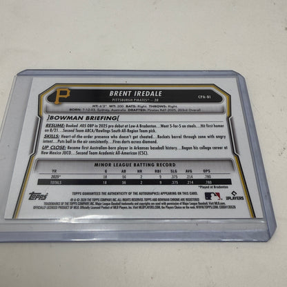 Brent Iredale 2026 Bowman Chrome 1st Autograph Blue Refractor /150 #CPA-BI