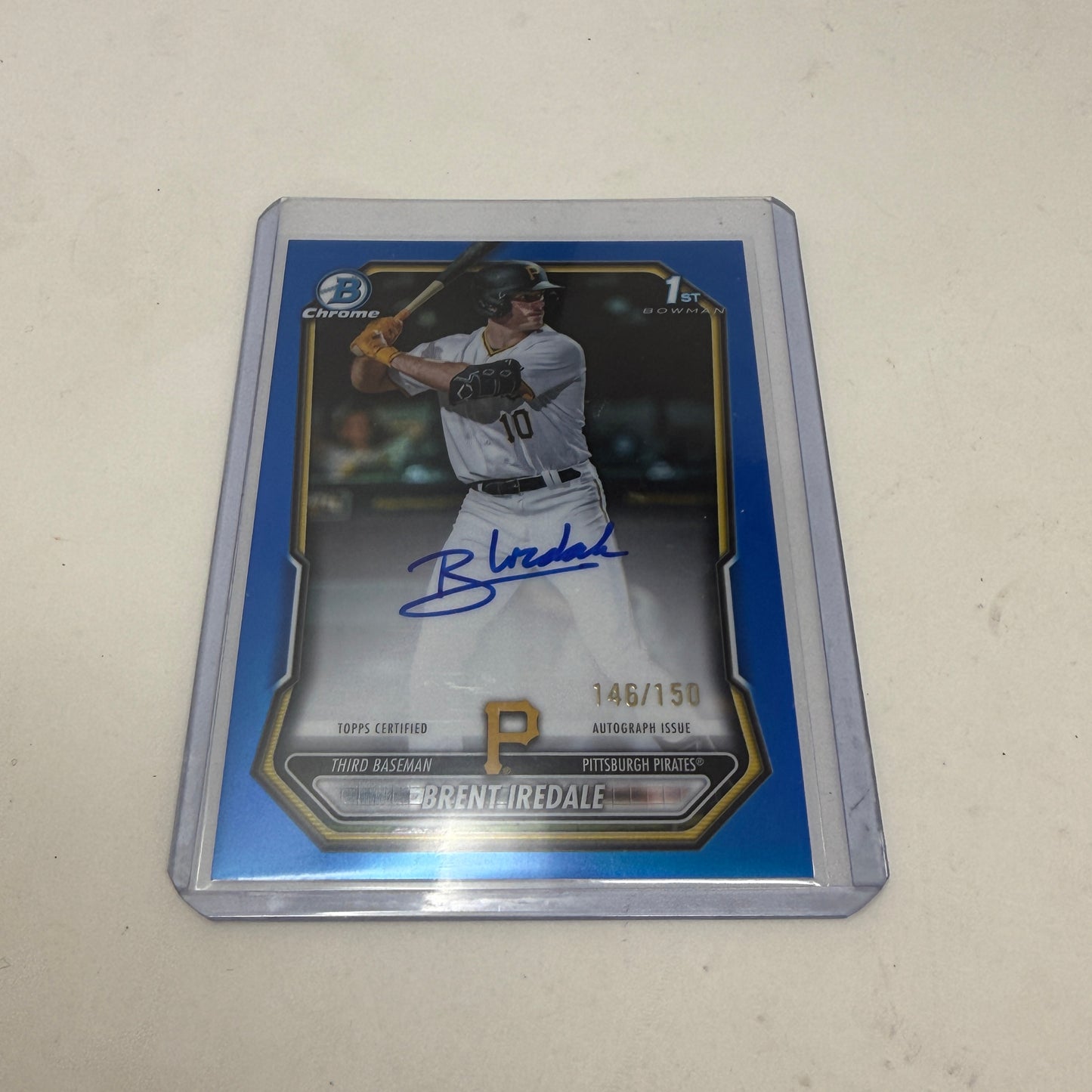 Brent Iredale 2026 Bowman Chrome 1st Autograph Blue Refractor /150 #CPA-BI