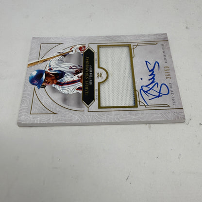 2025 Topps Definitive Darryl Strawberry Auto Patch /50 #DAR-DS Game-Used Mets