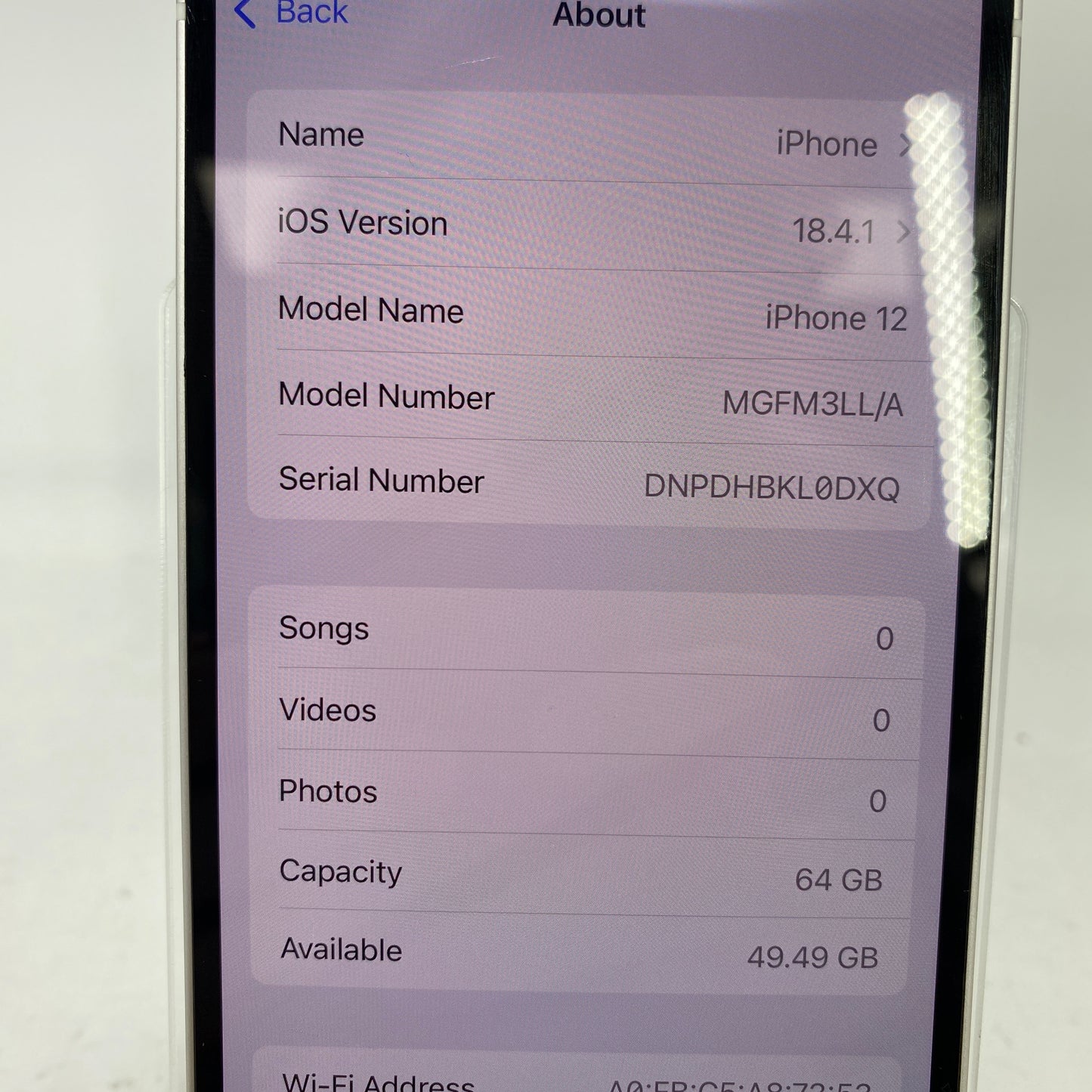 Factory Unlocked Apple iPhone 12 64GB White MGFM3LL/A