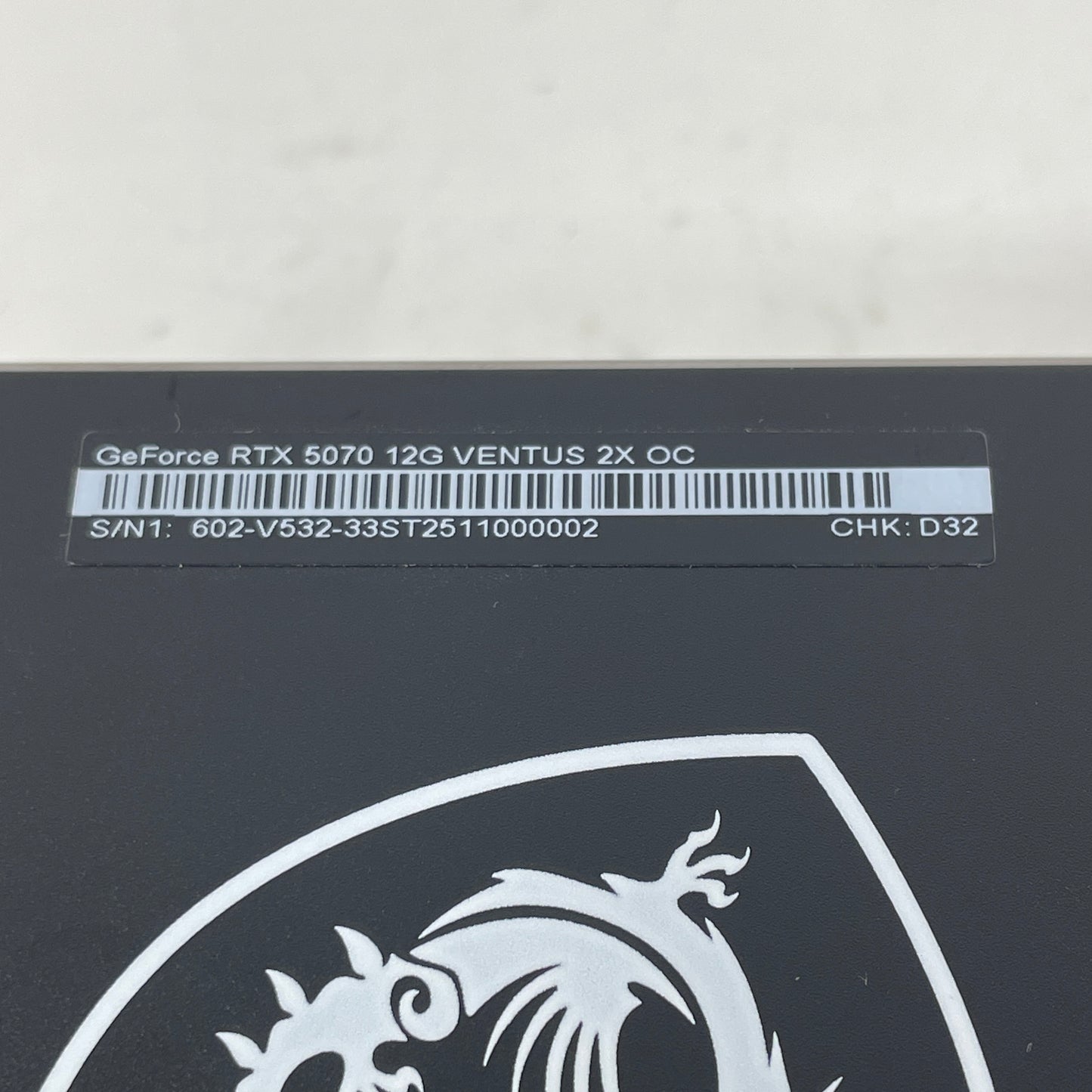 MSI GeForce RTX 5070 Ventus 2X OC 12GB GDDR7 Graphics Card MS-V532