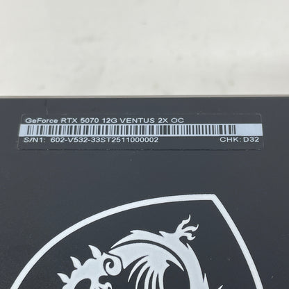 MSI GeForce RTX 5070 Ventus 2X OC 12GB GDDR7 Graphics Card MS-V532