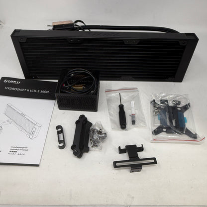 Lian Li Hydroshift II-S LCD 360  Liquid CPU Cooler Fan Black GHS2LCDS36NB