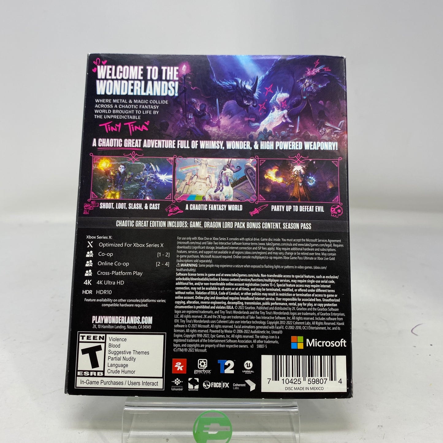 Tiny Tina's Wonderlands Chaotic Great Edition Xbox Series X New Sealed 2022