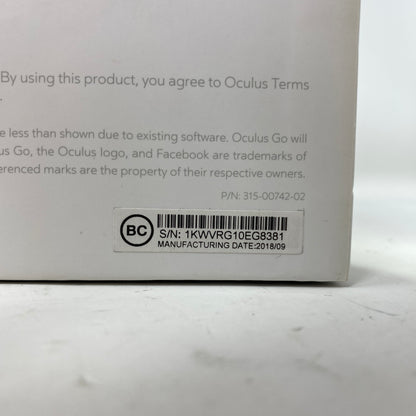 Oculus Go 32GB Standalone All-in-One VR Headset 301-00102-01