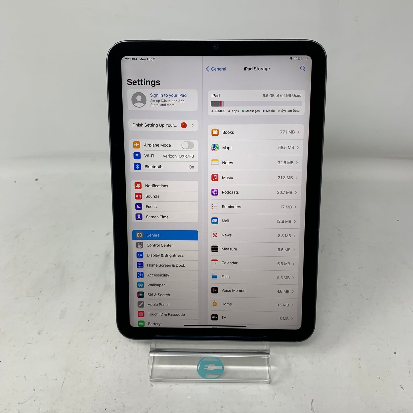 WiFi Only Apple iPad Mini 6th Gen 64GB Space Gray MK7M3LL/A