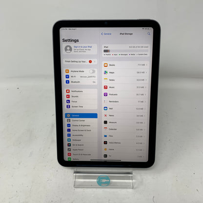 WiFi Only Apple iPad Mini 6th Gen 64GB Space Gray MK7M3LL/A