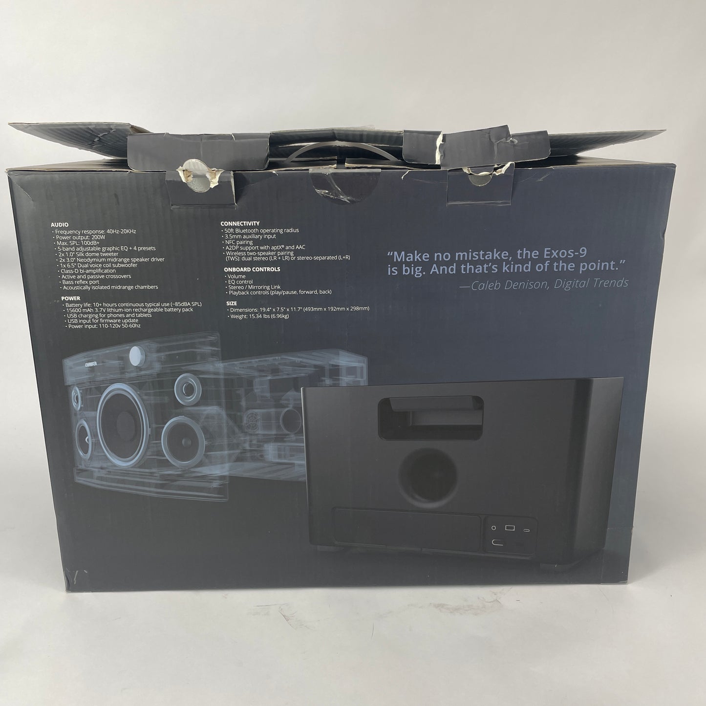 Aiwa Exos-9 Portable Bluetooth Speaker Black