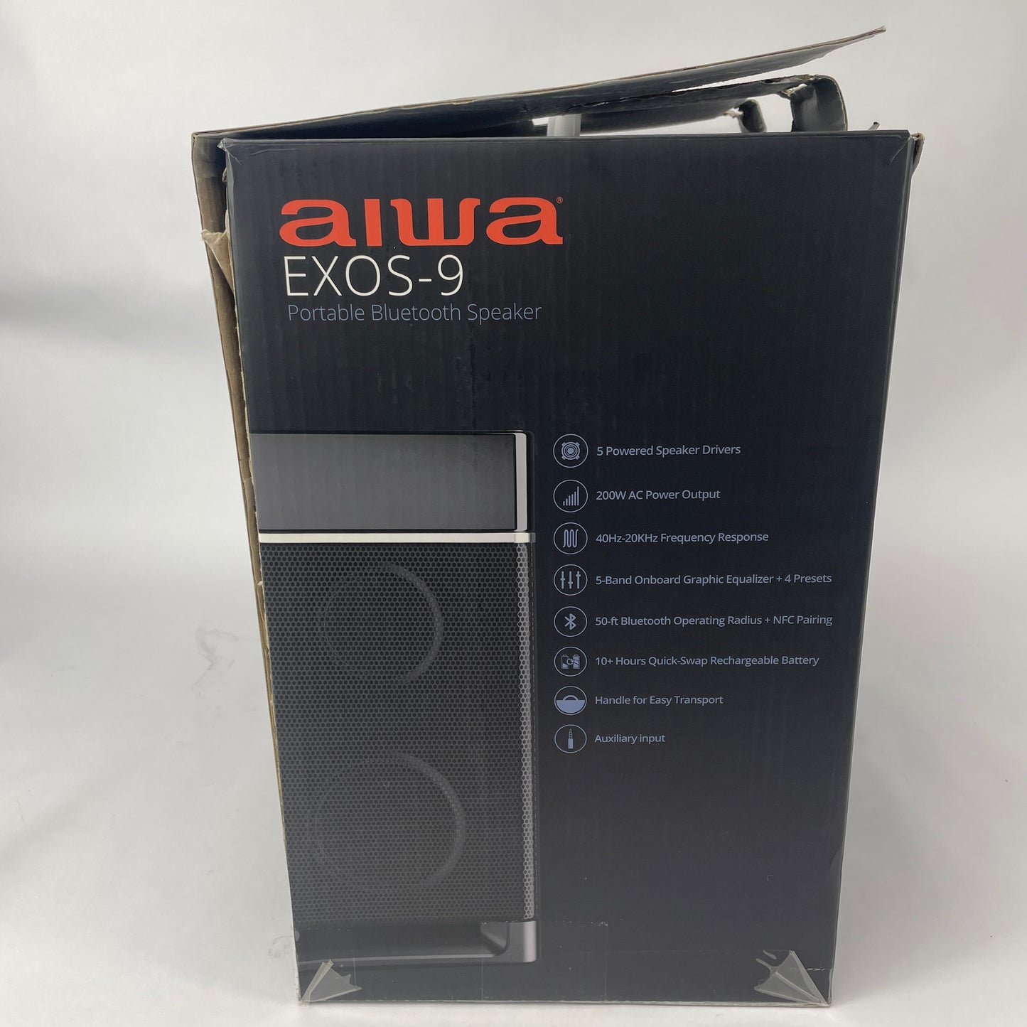 Aiwa Exos-9 Portable Bluetooth Speaker Black