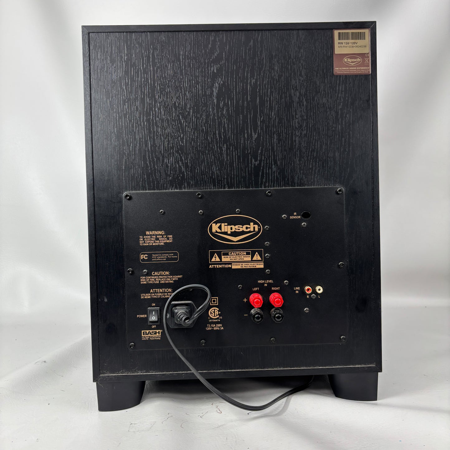 Klipsch RW 12D 120V Digitally Controlled Subwoofer Black
