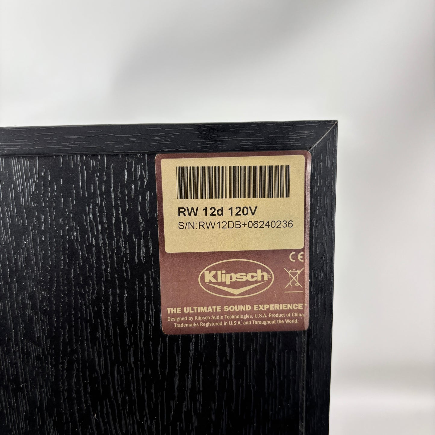 Klipsch RW 12D 120V Digitally Controlled Subwoofer Black