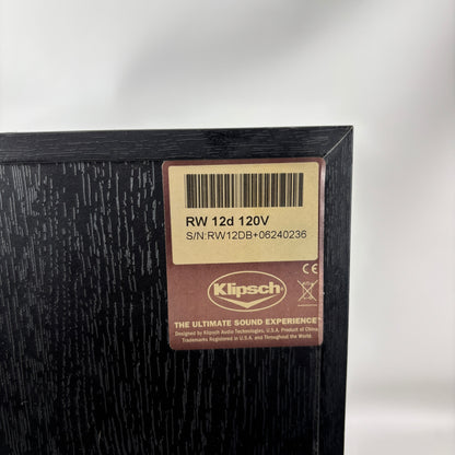 Klipsch RW 12D 120V Digitally Controlled Subwoofer Black
