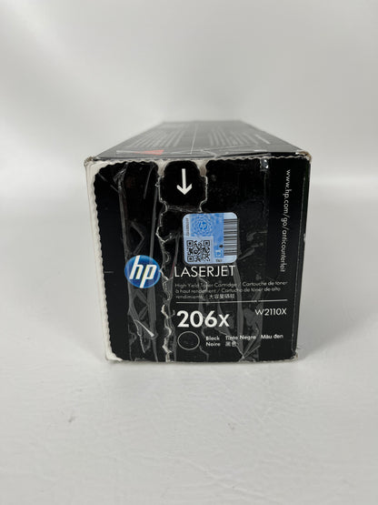 New HP LaserJet 206X Black High Yield Toner Cartridge W2110X