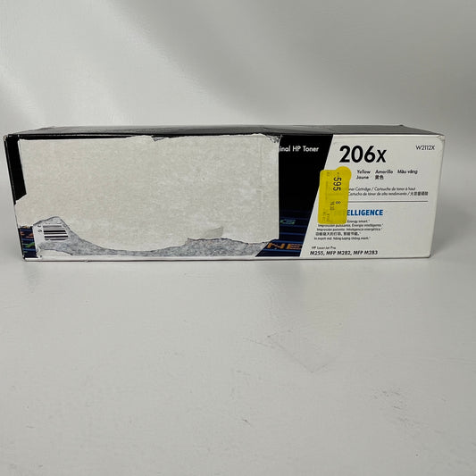 New HP LaserJet 206X Yellow Toner Cartridge W2112X