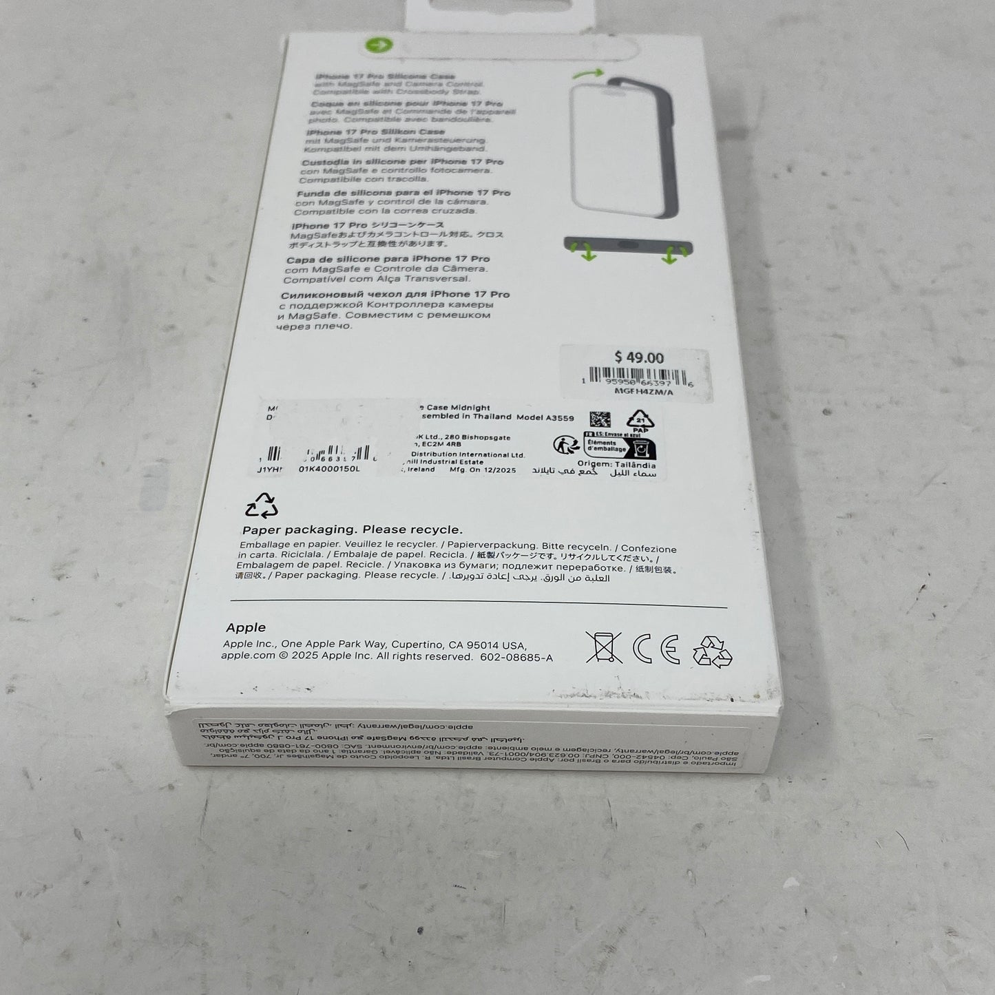 Apple iPhone 17 Pro Silicone Midnight Blue MGFH4ZM/A
