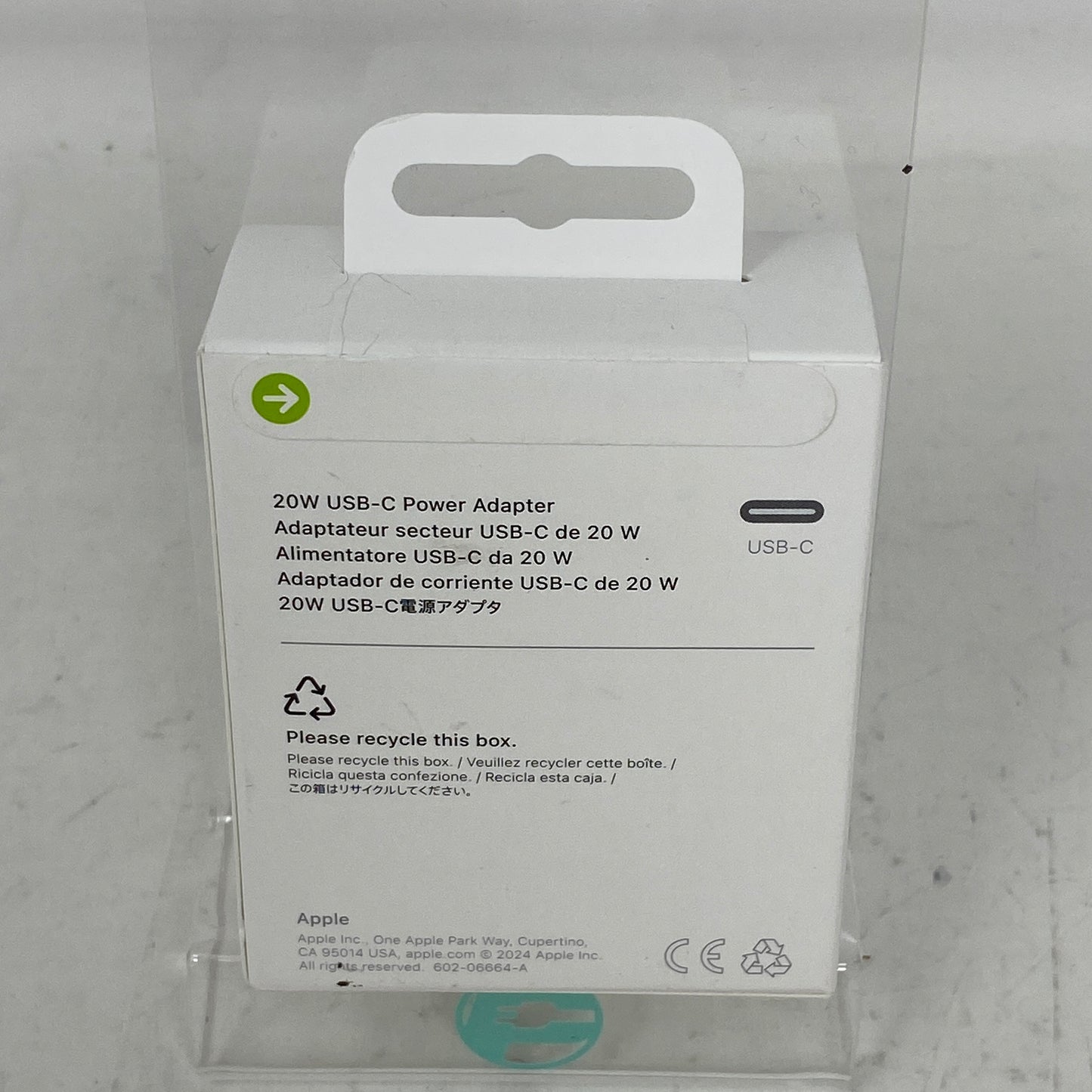 New Apple 20W USB-C Power Adapter White MHJA3AM/A Power Adapter