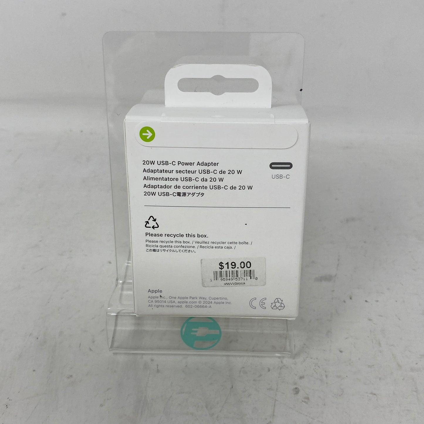 New Apple 20W USB-C Power Adapter White MHJA3AM/A Power Adapter