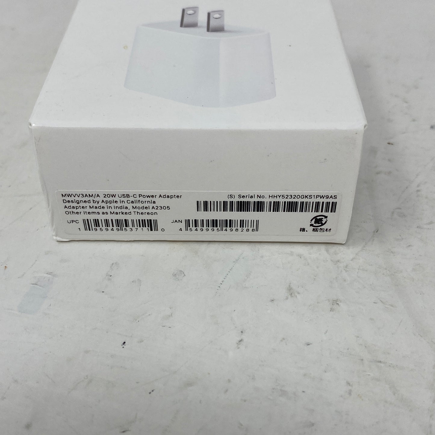 New Apple 20W USB-C Power Adapter White MHJA3AM/A Power Adapter