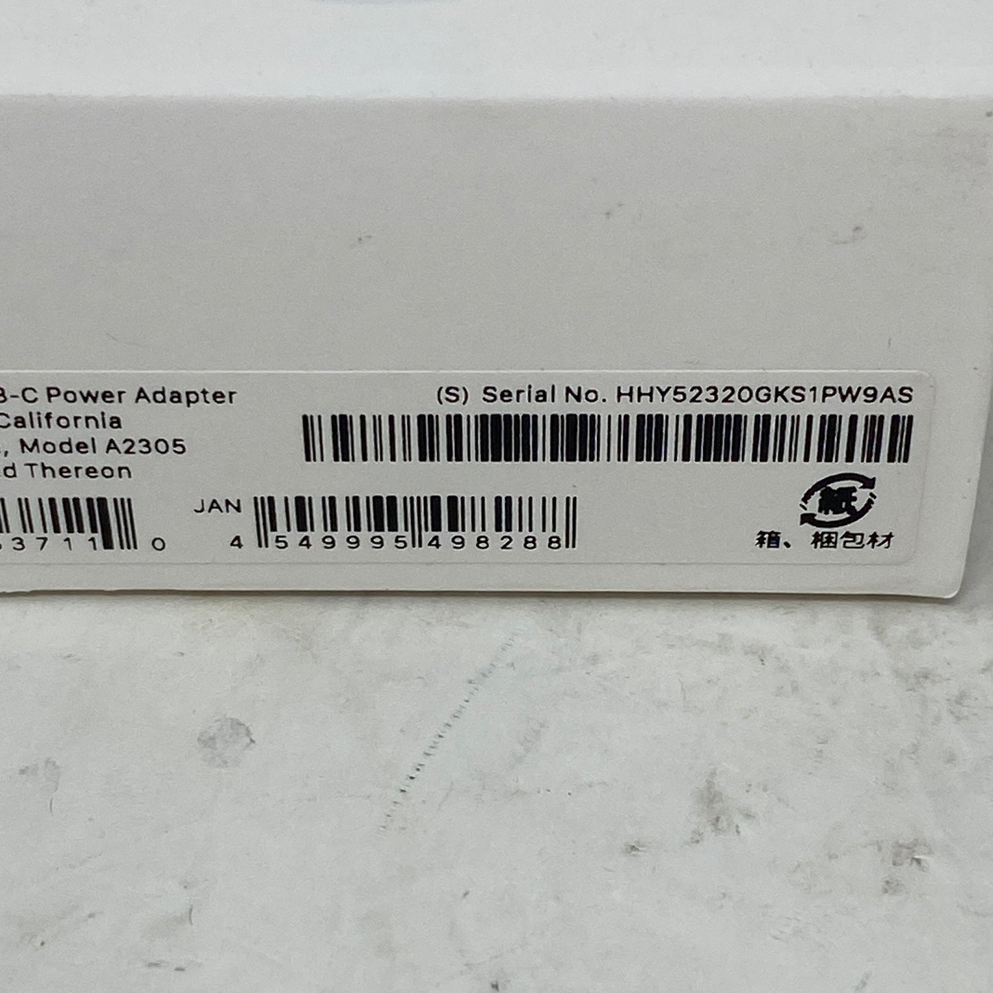New Apple 20W USB-C Power Adapter White MHJA3AM/A Power Adapter