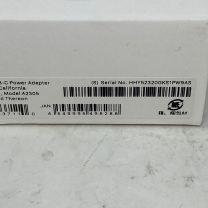 New Apple 20W USB-C Power Adapter White MHJA3AM/A Power Adapter