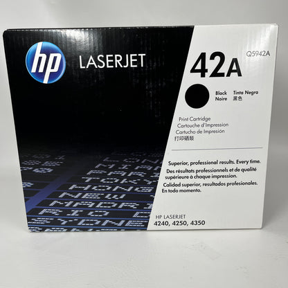 New HP LaserJet 42A Black Original LaserJet Toner Cartridge Q5942A