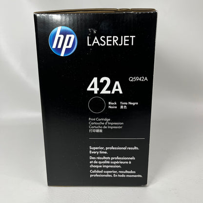 New HP LaserJet 42A Black Original LaserJet Toner Cartridge Q5942A