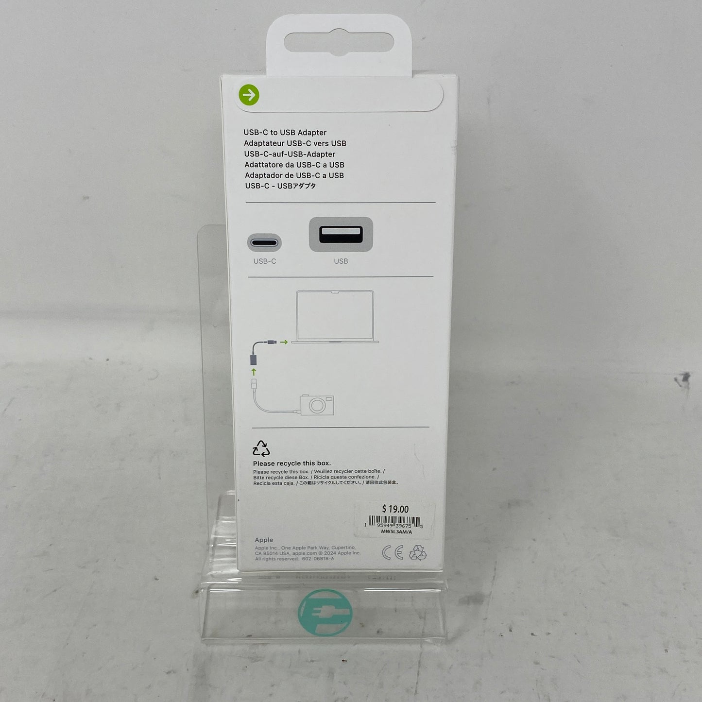 New Apple A1632 White MW5L3AM/A USB-C to USB Adapter