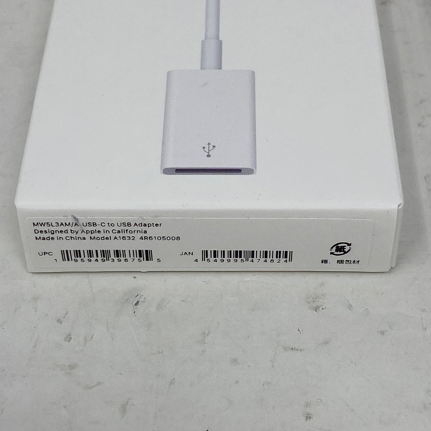 New Apple A1632 White MW5L3AM/A USB-C to USB Adapter