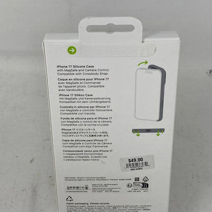New Apple Silicone Case Black MGF14ZM/A Fitted Case