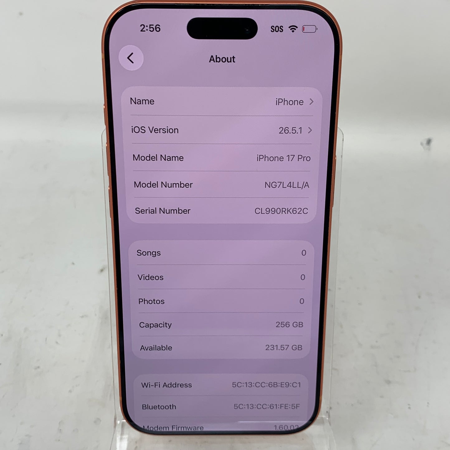 T-Mobile Apple iPhone 17 Pro 256GB NG7L4LL/A Cosmic Orange