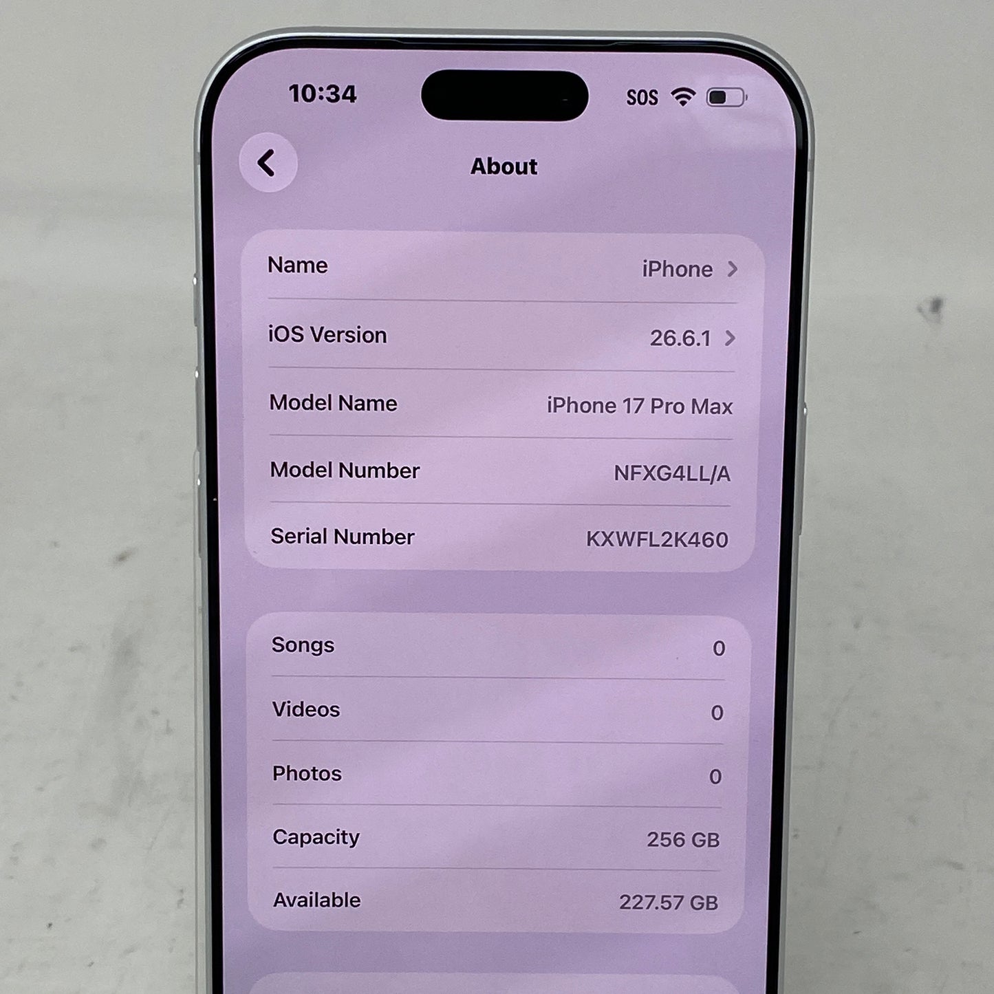 Factory Unlocked Apple iPhone 17 Pro Max 128GB Silver NFXG4LL/A