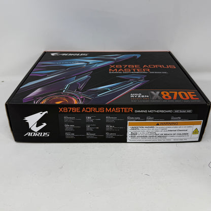 New Gigabyte X870E AORUS MASTER AM5 ATX AMD DDR5 Motherboard