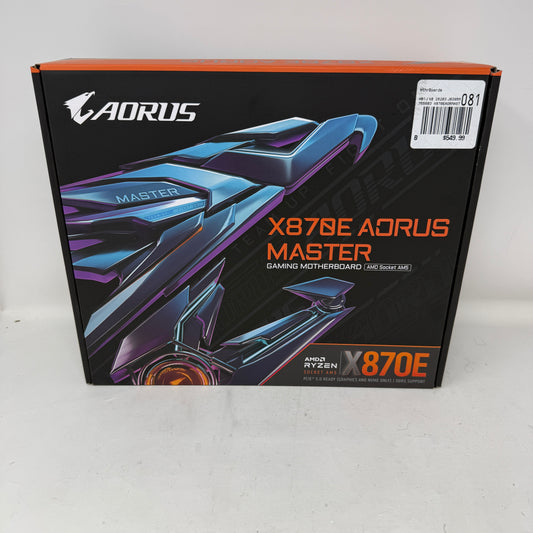 New Gigabyte X870E AORUS MASTER AM5 ATX AMD DDR5 Motherboard