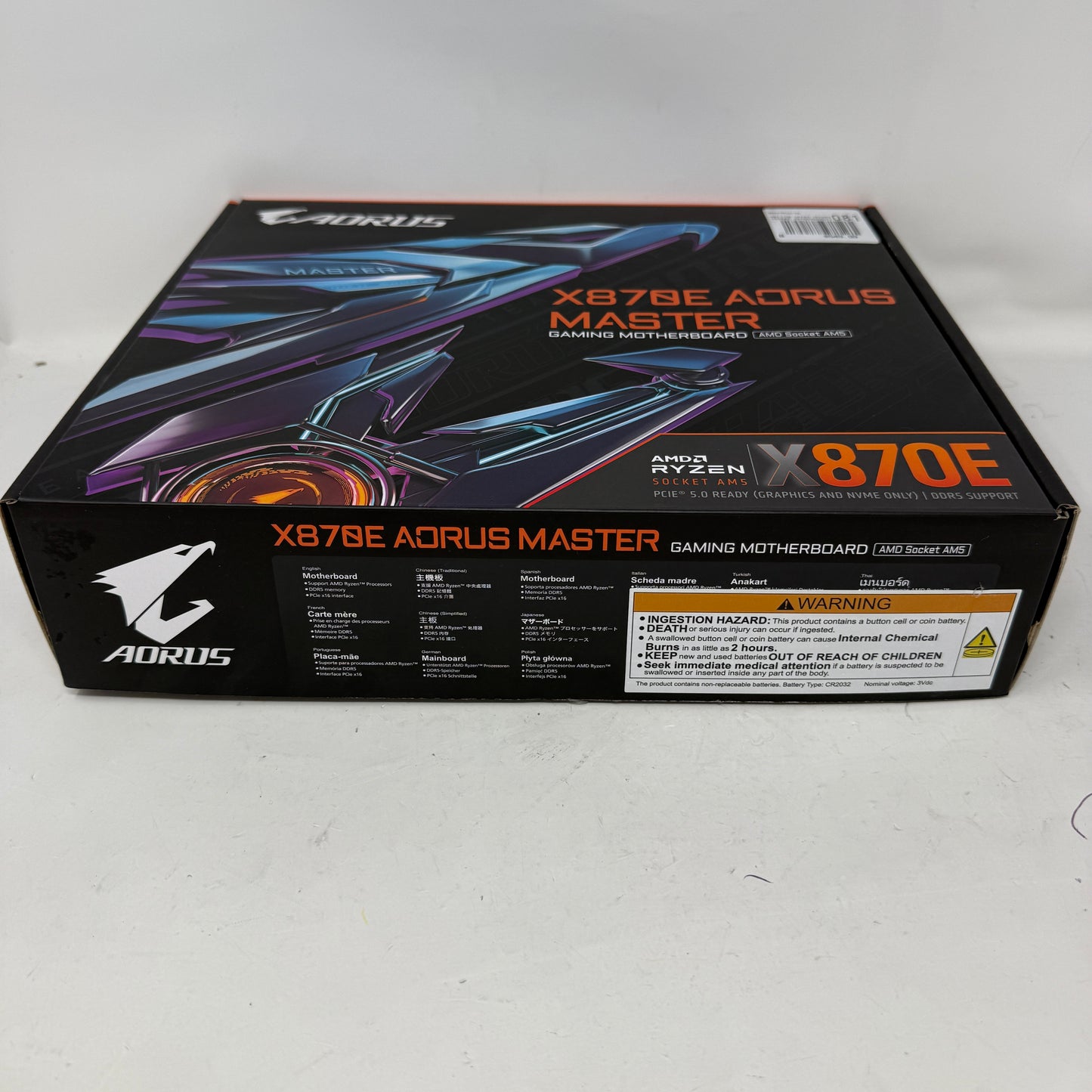 New Gigabyte X870E AORUS MASTER AM5 ATX AMD DDR5 Motherboard