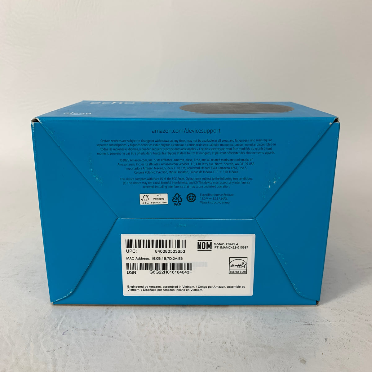 New Amazon Echo Dot Smart Speaker with Alexa Black B09B8V1LZ3
