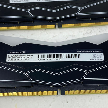 TeamGroup T-Force Delta RGB 16GB (2x8GB) RAM DDR5 4800MHz FF3D516G6000HC38ABK