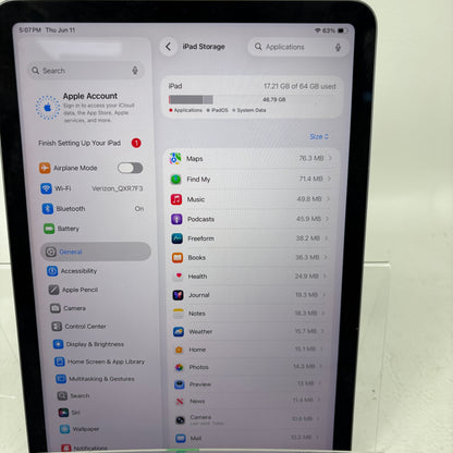 WiFi Only Apple iPad Air 4th Gen 64GB Silver MYFM2LL/A