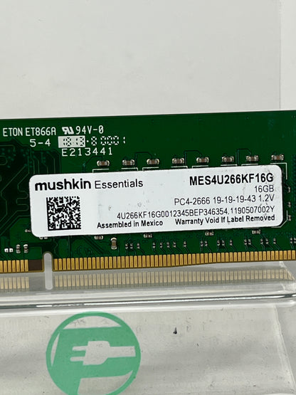 Mushkin Essentials PC4-2666  16GB (1x16GB) RAM DDR4 2666MHz MES4U266KF16G