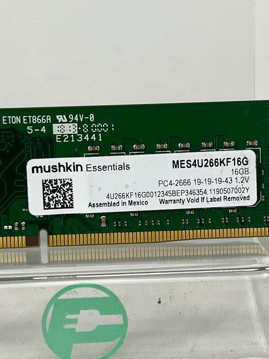 Mushkin Essentials PC4-2666  16GB (1x16GB) RAM DDR4 2666MHz MES4U266KF16G