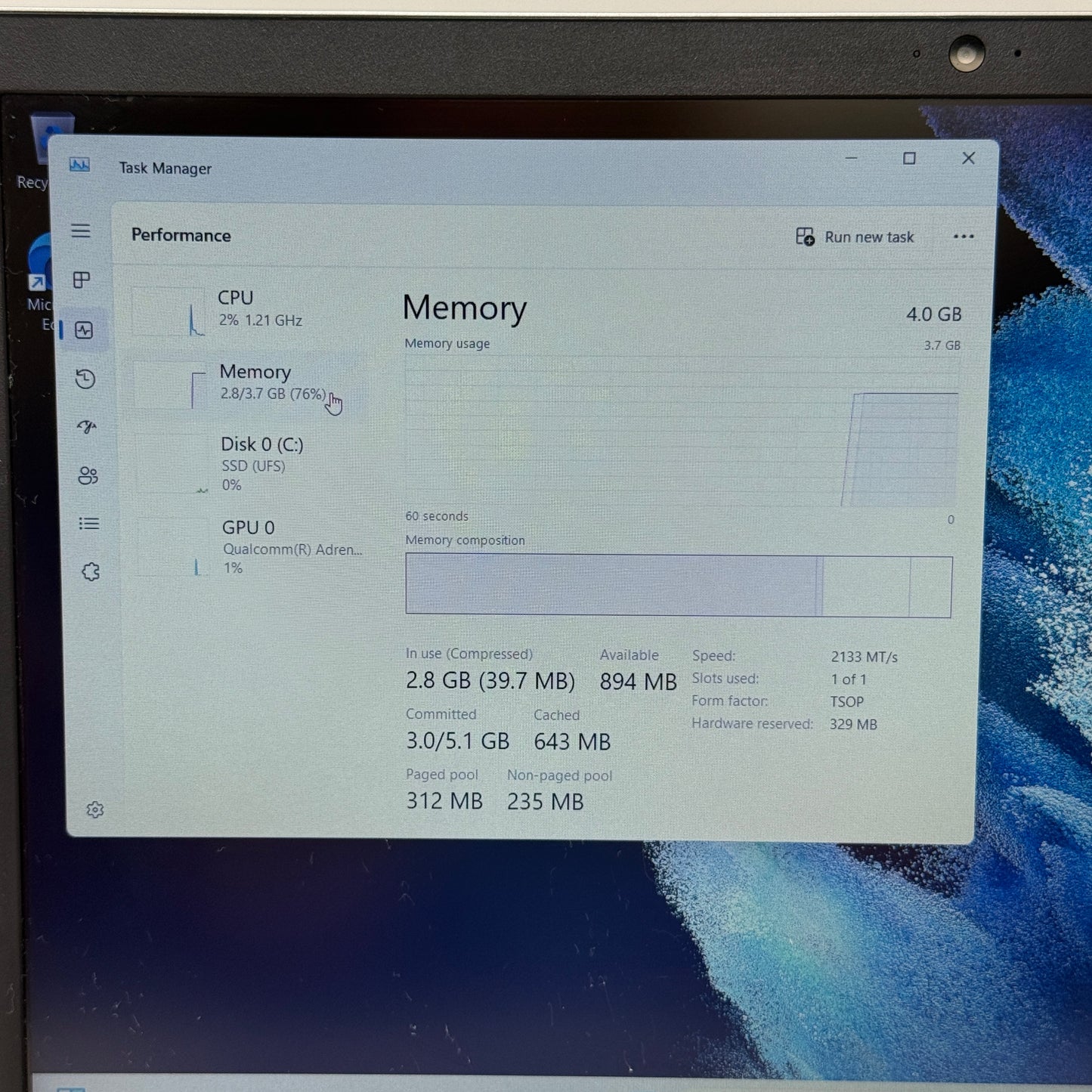 Samsung Galaxy Book Go 760C7T0 14" Snapdragon 7c 2.5GHz 4GB RAM 64GB SSD
