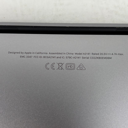 2019 Apple MacBook Pro 16" i7 2.6GHz 16GB RAM 512GB SSD Silver A2141