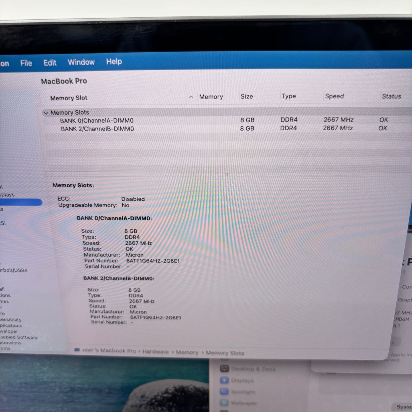 2019 Apple MacBook Pro 16" i7 2.6GHz 16GB RAM 512GB SSD Silver A2141