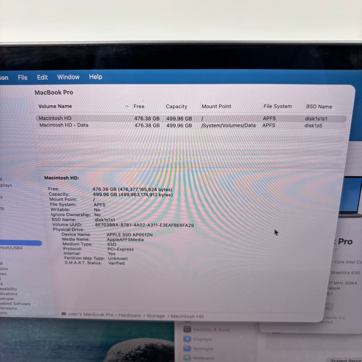 2019 Apple MacBook Pro 16" i7 2.6GHz 16GB RAM 512GB SSD Silver A2141