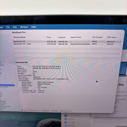 2019 Apple MacBook Pro 16" i7 2.6GHz 16GB RAM 512GB SSD Silver A2141