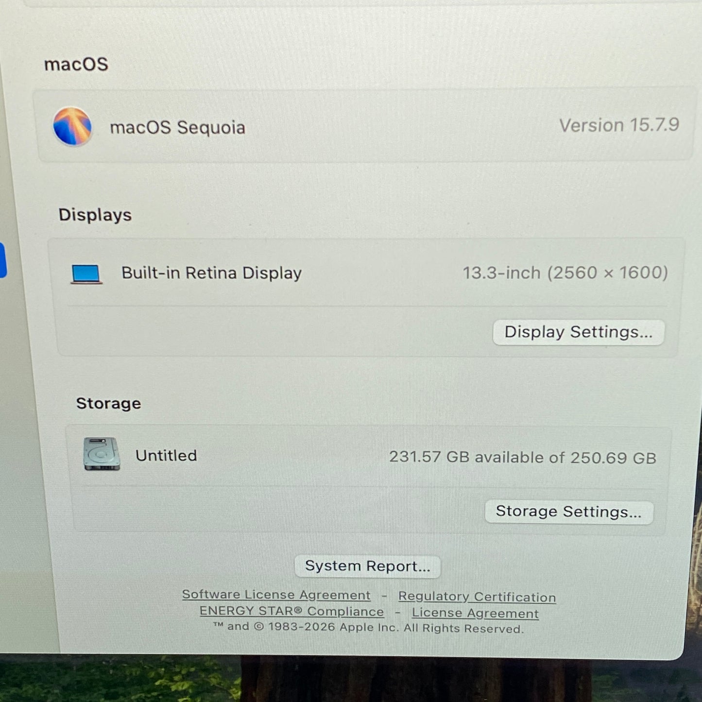 2020 Apple MacBook Air 13.3" i3 1.1GHz 8GB RAM 256GB SSD Gold A2179