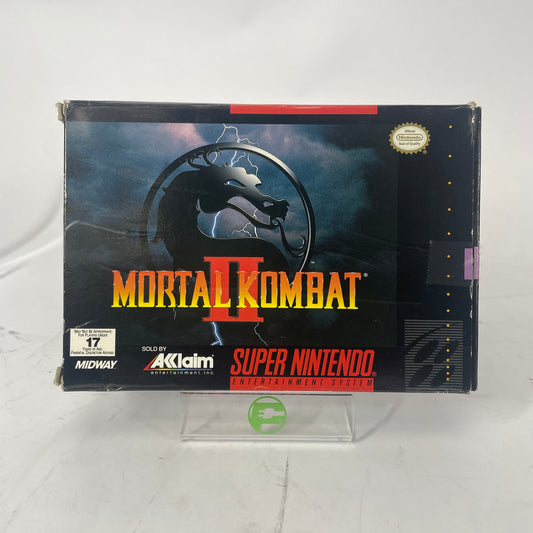 Mortal Kombat II (Super Nintendo SNES, 1994) Complete CIB