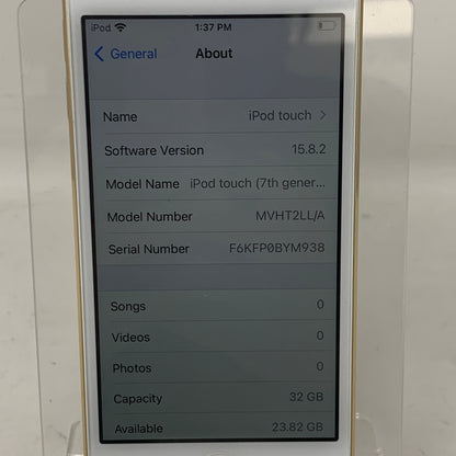 Apple iPod Touch 7th Gen 32GB Gold MVHT2LL/A