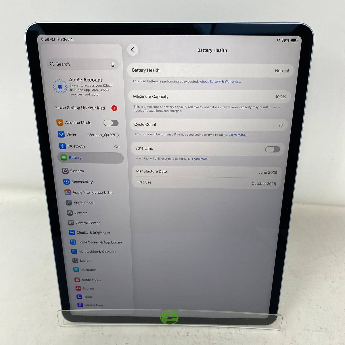 WiFi Only Apple iPad Air 13" M3 512GB Blue MCNWLL/A