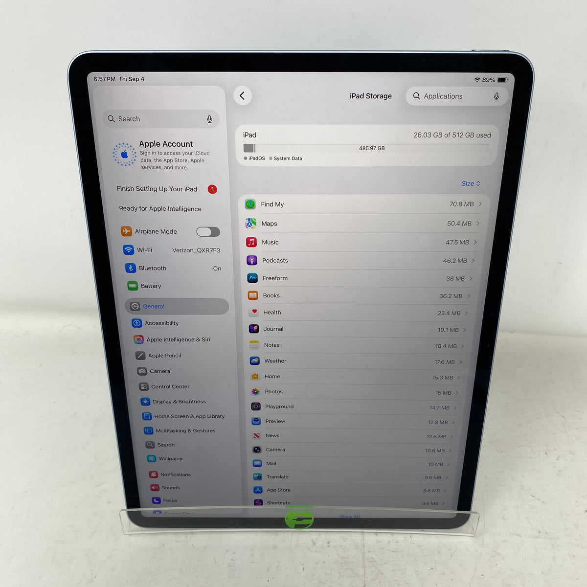 WiFi Only Apple iPad Air 13" M3 512GB Blue MCNWLL/A